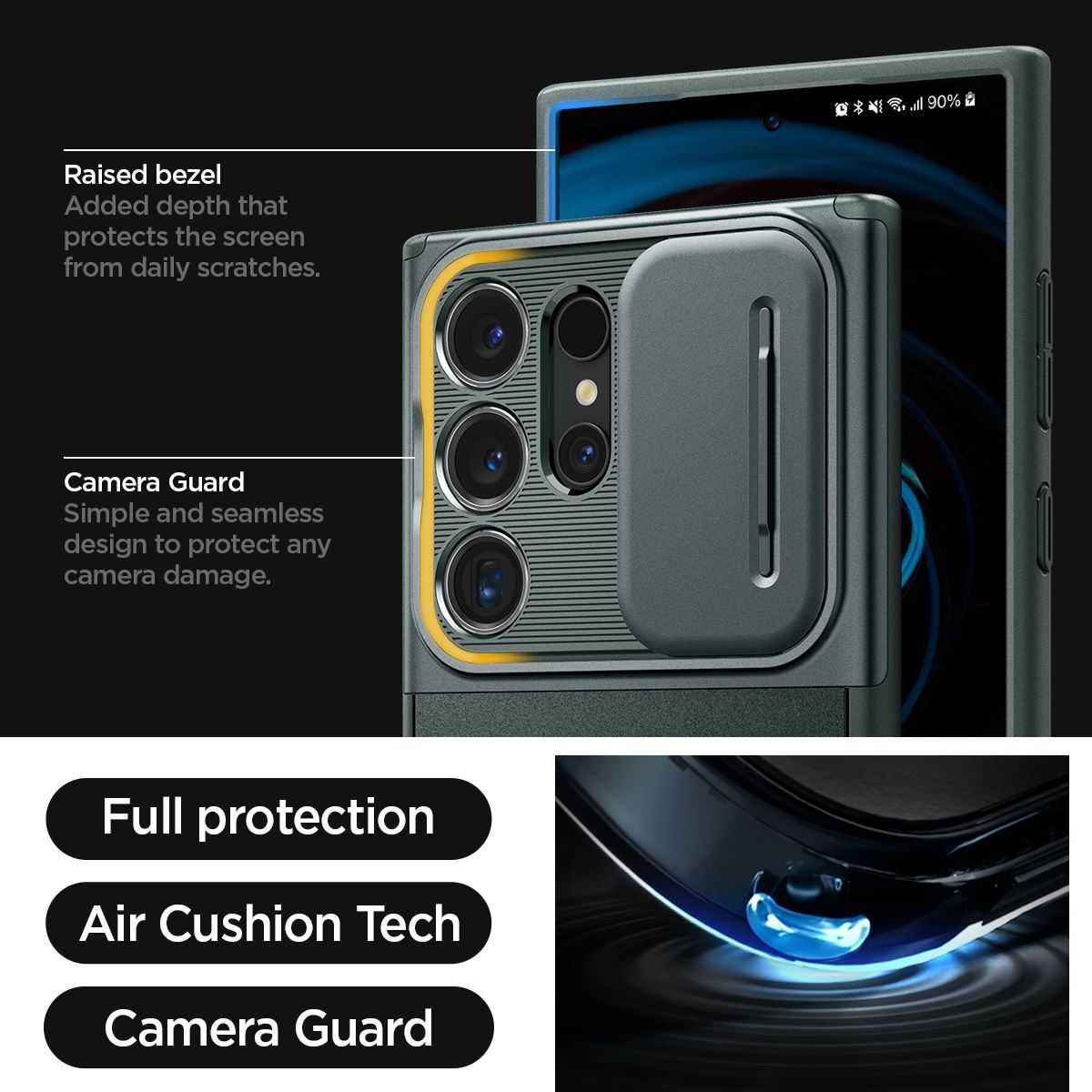 Spigen Optik Armor, abyss green - Samsung Galaxy S24 Ultra (18)