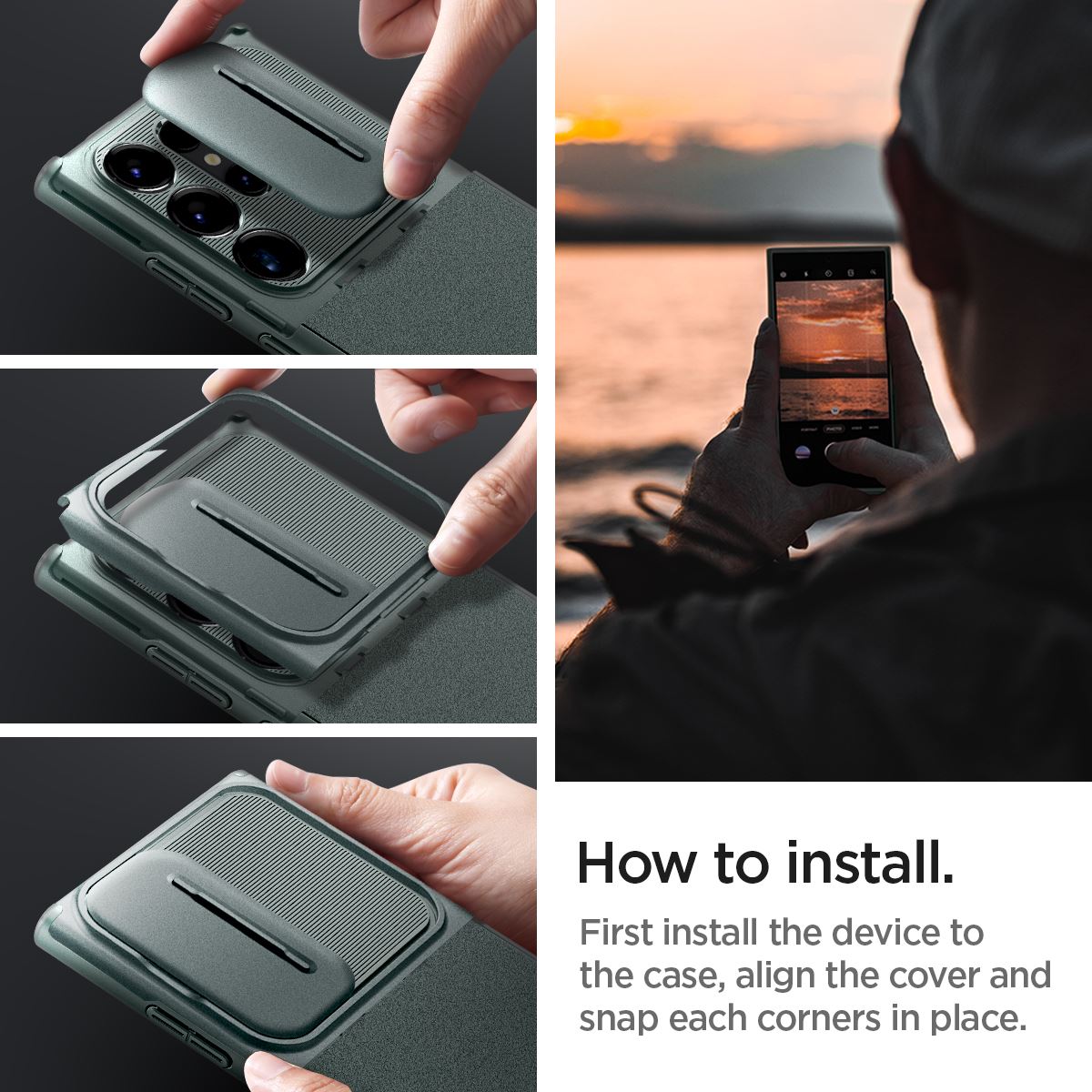 Spigen Optik Armor, abyss green - Samsung Galaxy S24 Ultra (19)