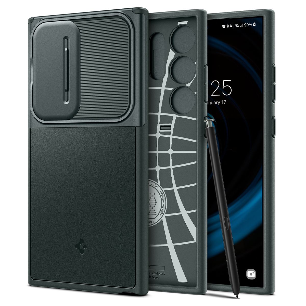 Spigen Optik Armor, abyss green - Samsung Galaxy S24 Ultra