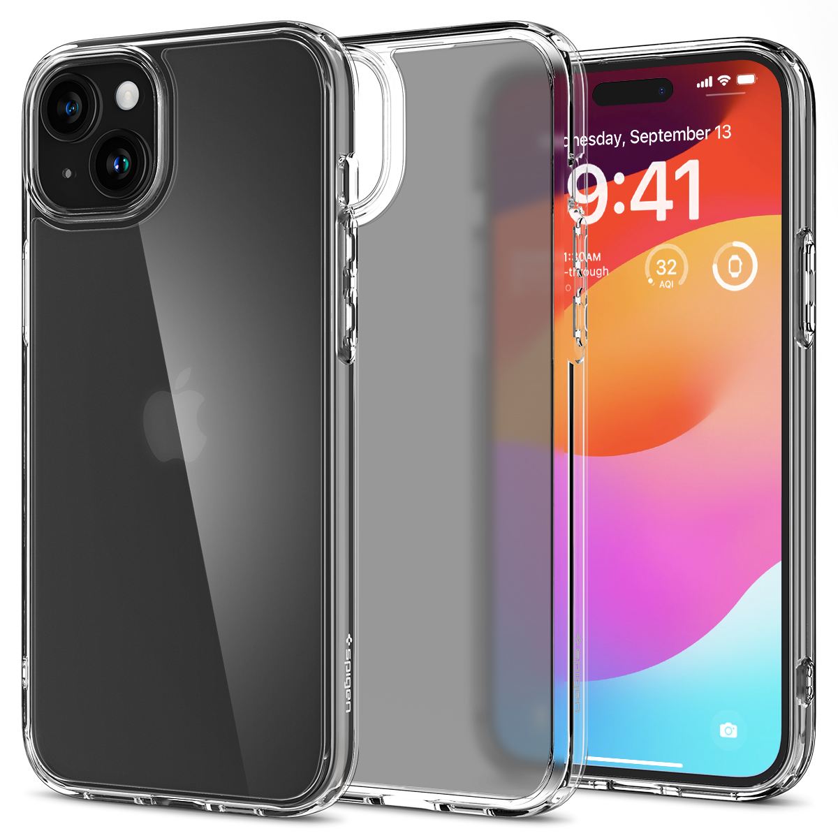 Spigen Ultra Hybrid, frost clear - iPhone 15 Plus (1)