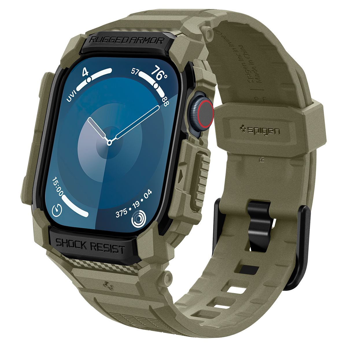 Spigen Rugged Armor Pro, vintage khaki - Apple Watch 11/10 46mm (1)