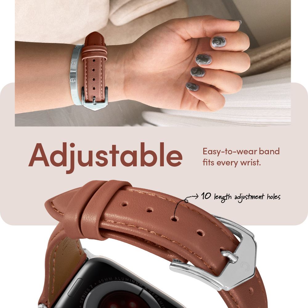 Spigen Kajuk Watch Band, chestnut - Apple Watch 41mm/40mm/38mm (12)