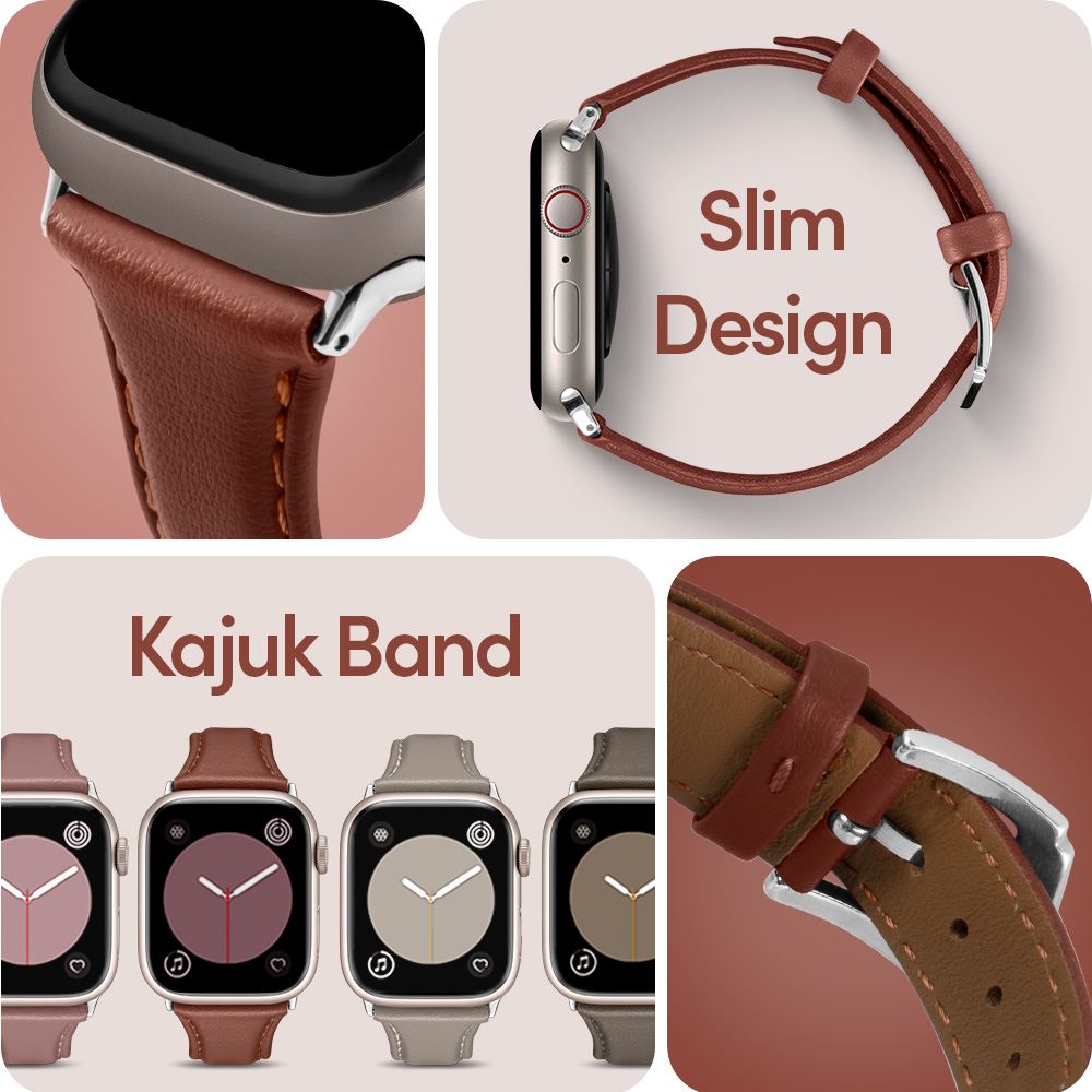 Spigen Kajuk Watch Band, chestnut - Apple Watch 41mm/40mm/38mm (13)