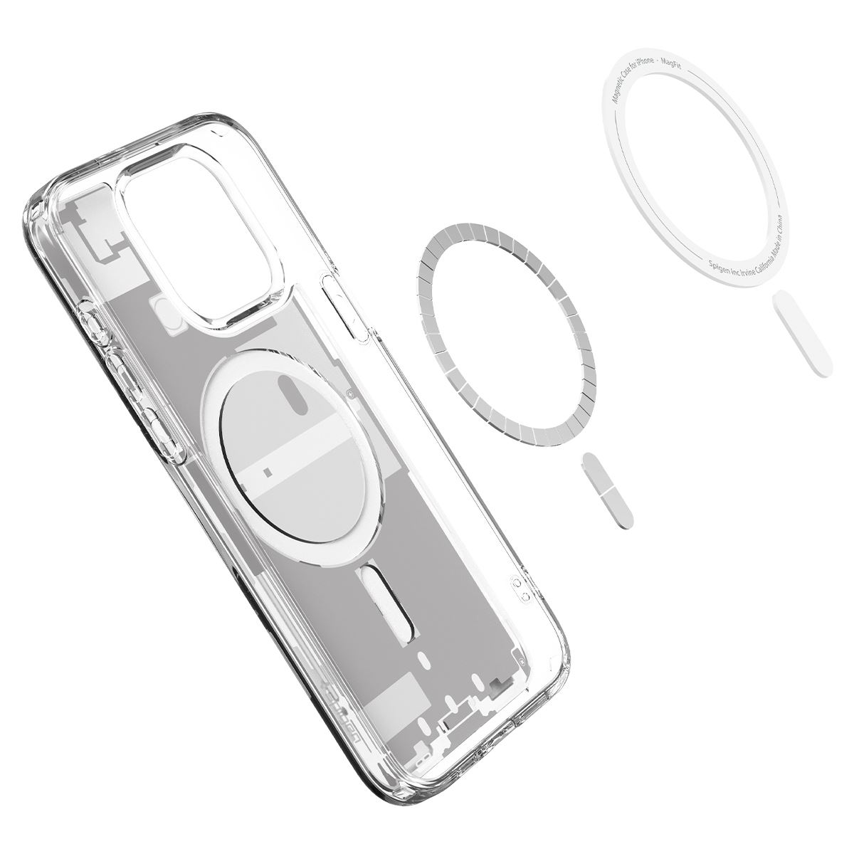 Spigen Ultra Hybrid MagSafe, zero one white - iPhone 15 Pro Max (7)