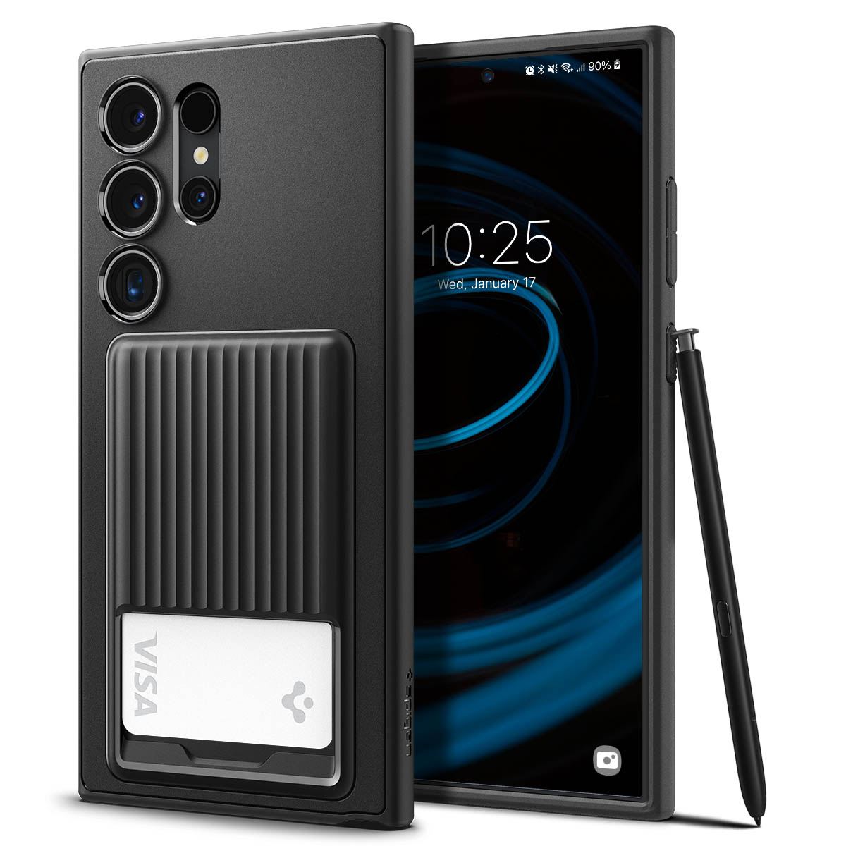 Spigen Liquid Slot, matte black - Samsung Galaxy S24 Ultra (1)