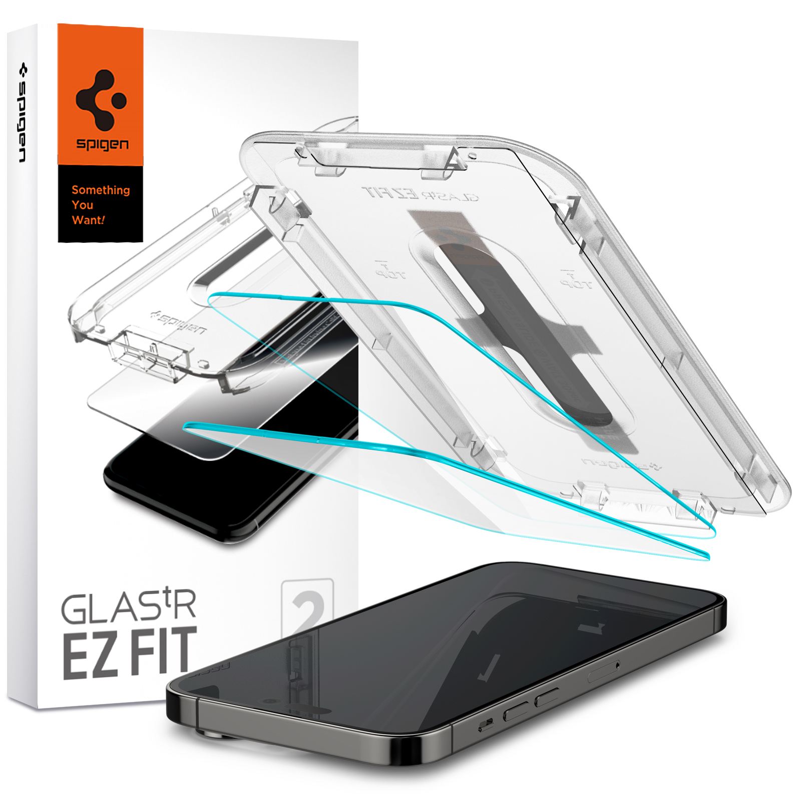 Spigen Glass tR EZ Fit 2 Pack, Transparency Sensor Protection - iPhone 14 Pro Max (1)