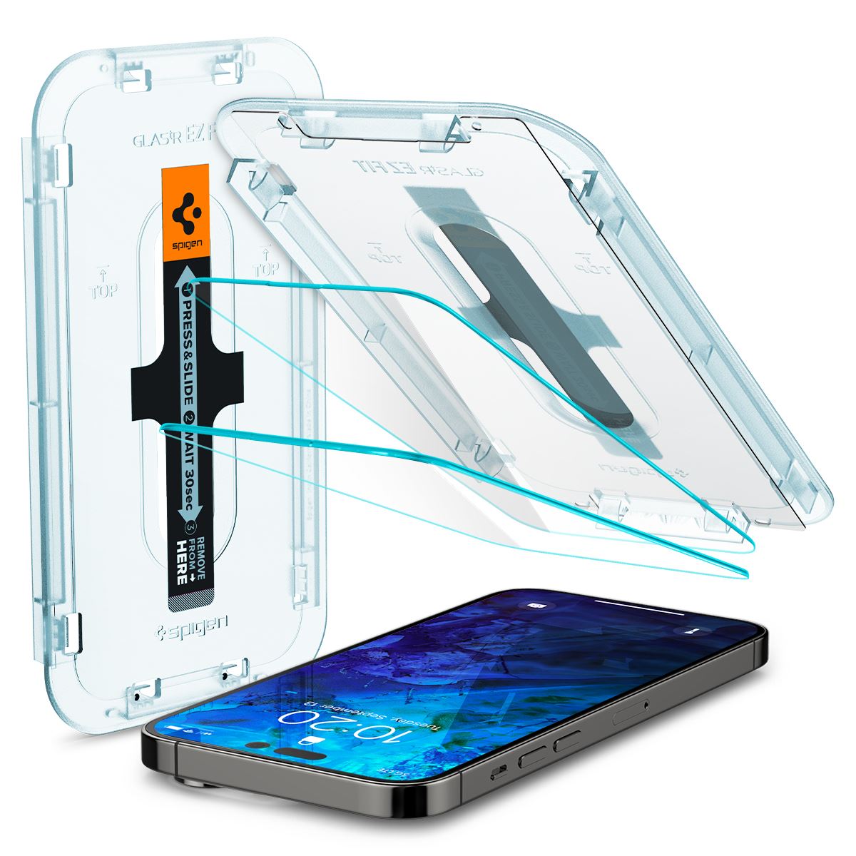 Spigen Glass tR EZ Fit 2 Pack, Transparency Sensor Protection - iPhone 14 Pro Max (13)