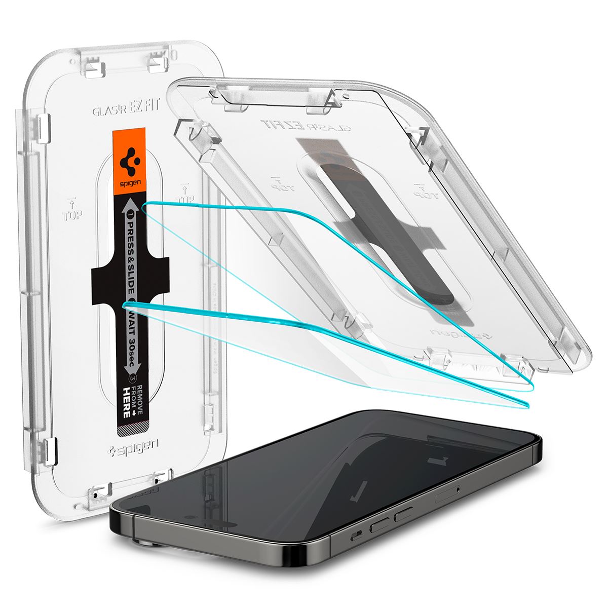 Spigen Glass tR EZ Fit 2 Pack, Transparency Sensor Protection - iPhone 14 Pro Max (7)