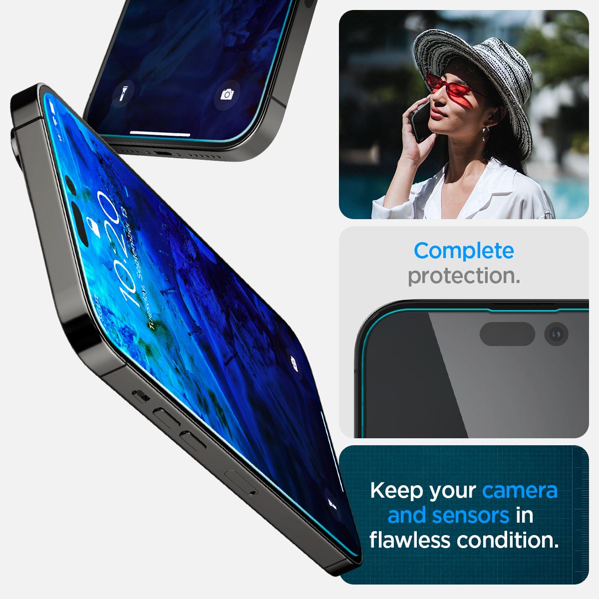 Spigen Glass tR EZ Fit 2 Pack, Transparency Sensor Protection - iPhone 14 Pro Max (9)