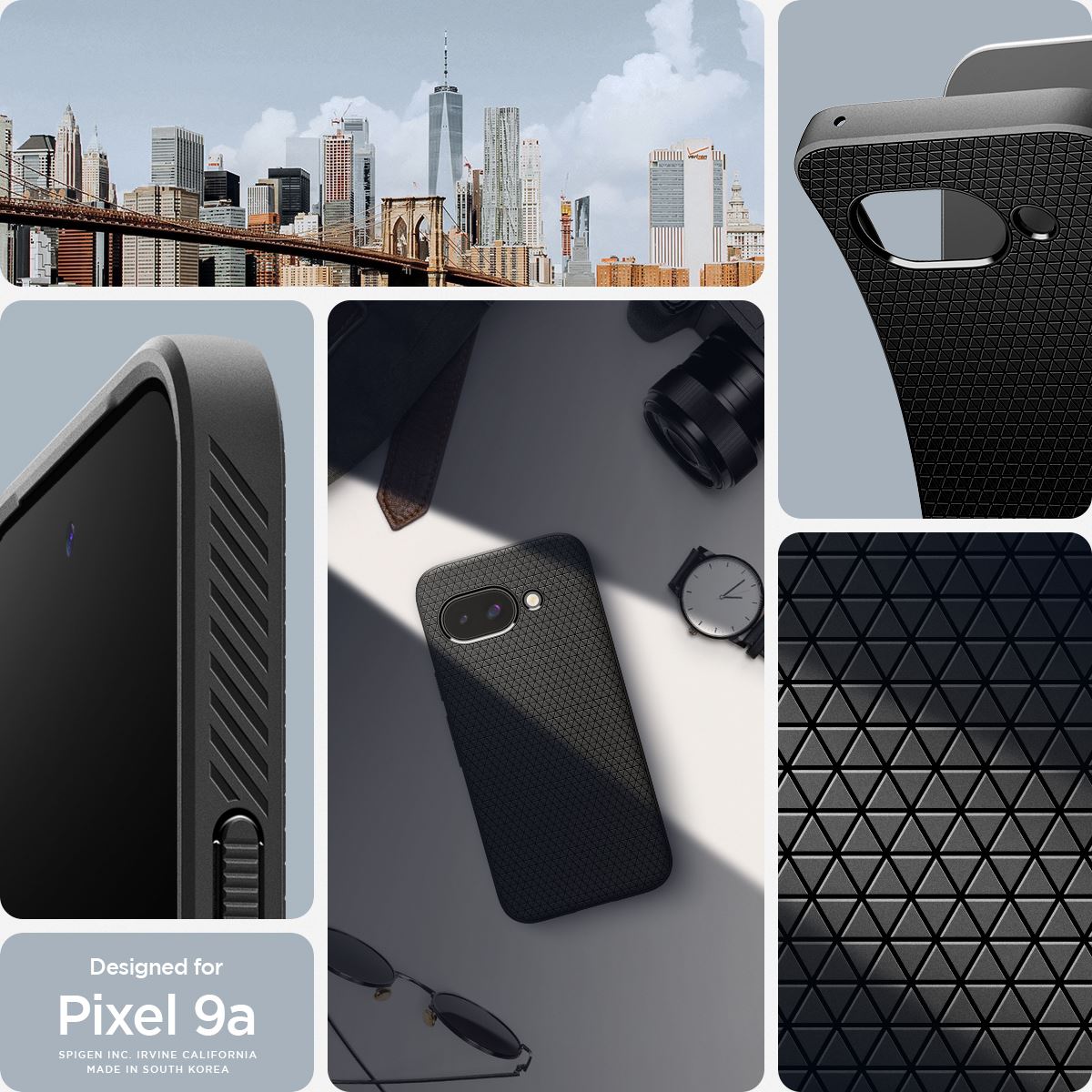 Spigen Liquid Air, matte black - Google Pixel 9a (12)