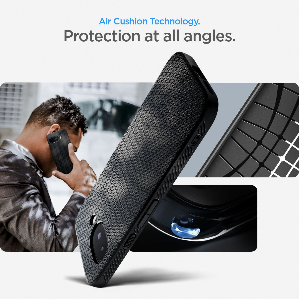 Spigen Liquid Air, matte black - Google Pixel 9a (14)