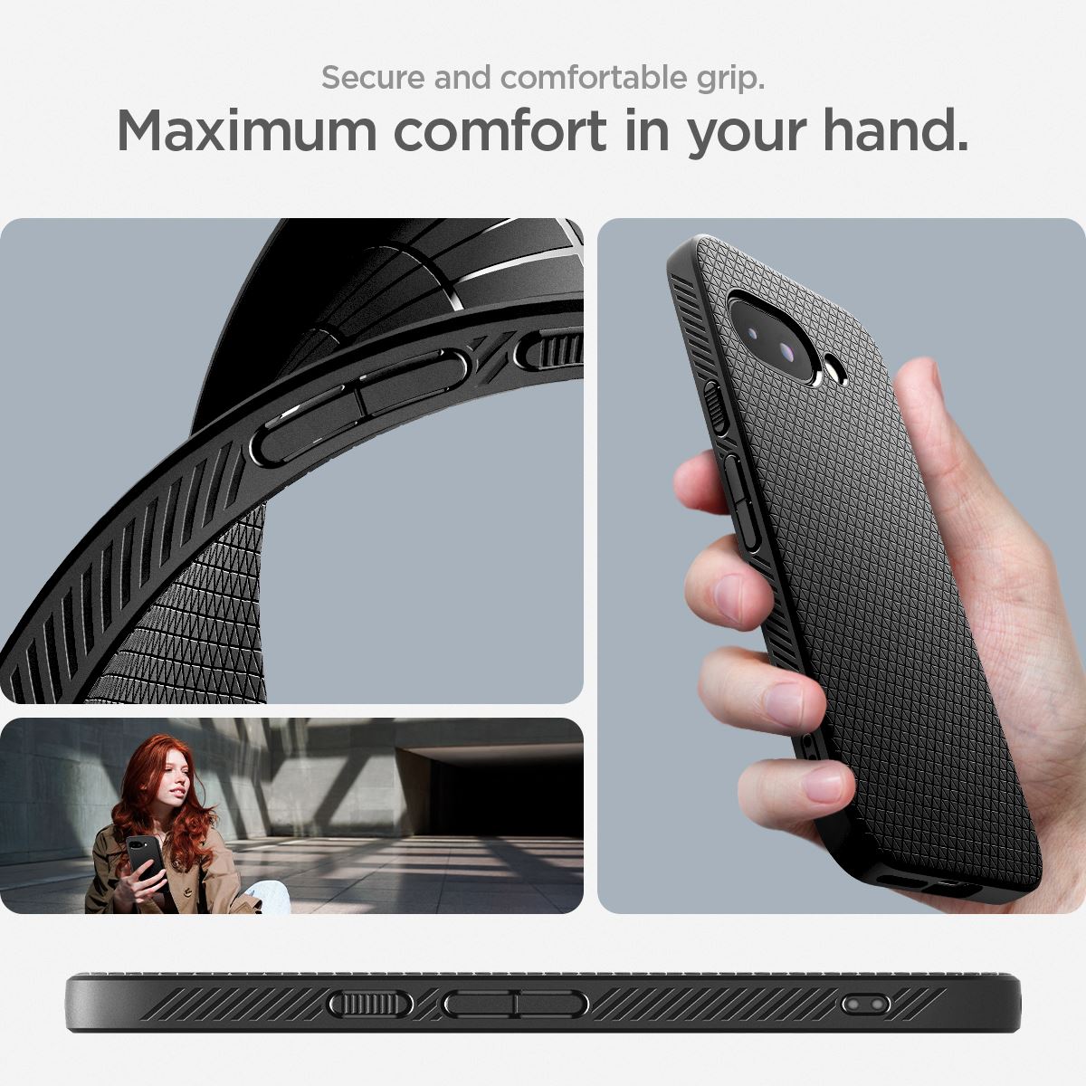 Spigen Liquid Air, matte black - Google Pixel 9a (16)