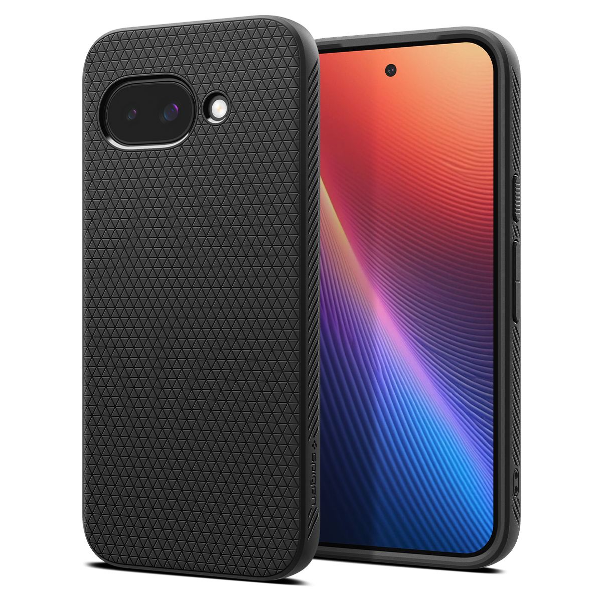 Spigen Liquid Air, matte black - Google Pixel 9a