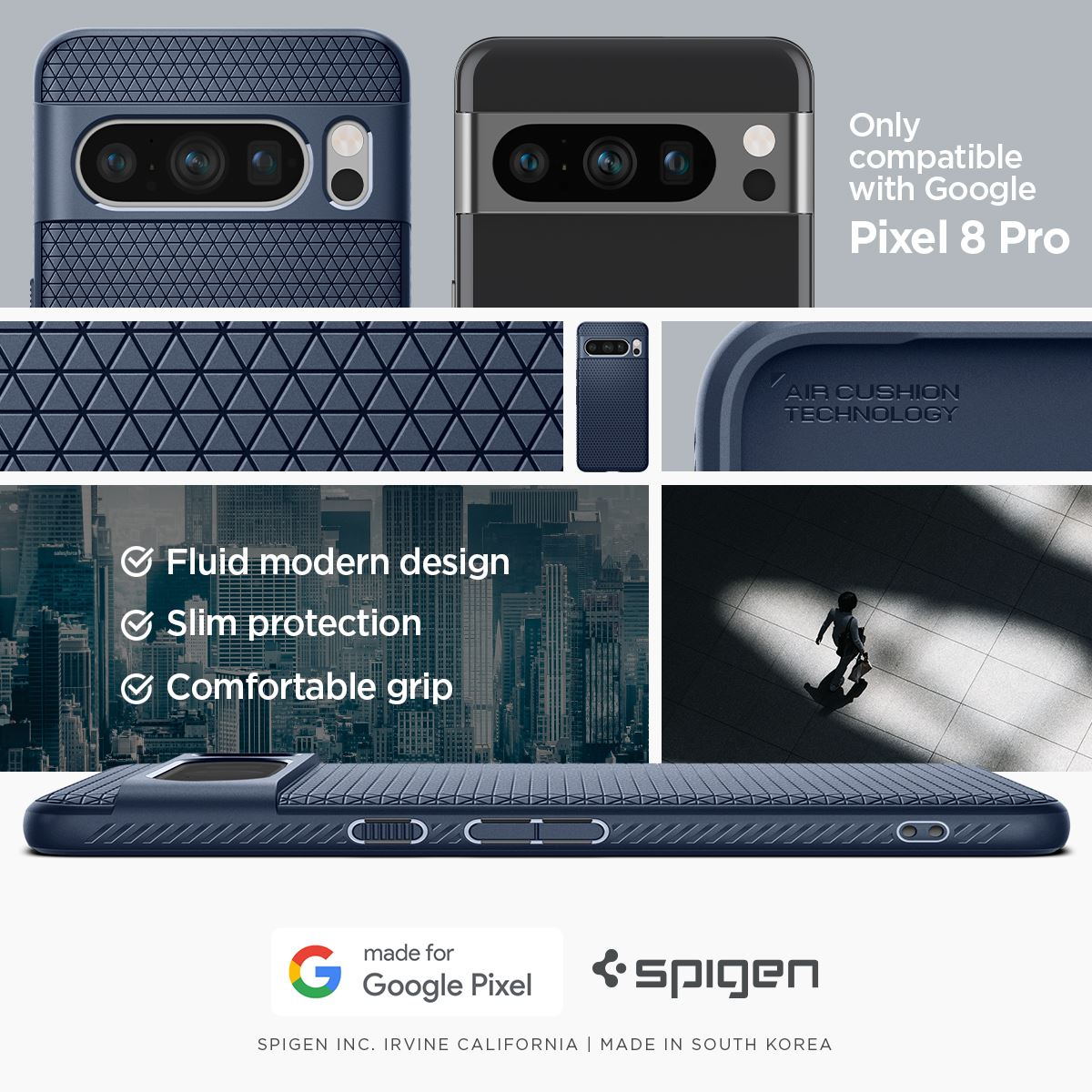 Spigen Liquid Air, navy blue - Google Pixel 8 Pro (14)