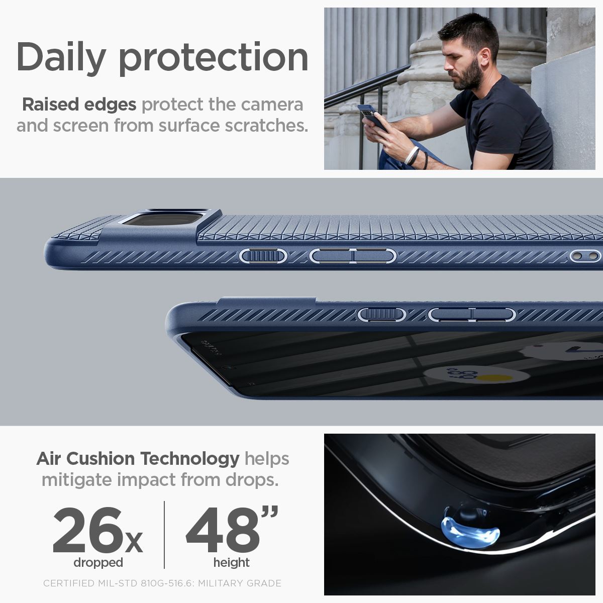 Spigen Liquid Air, navy blue - Google Pixel 8 Pro (16)