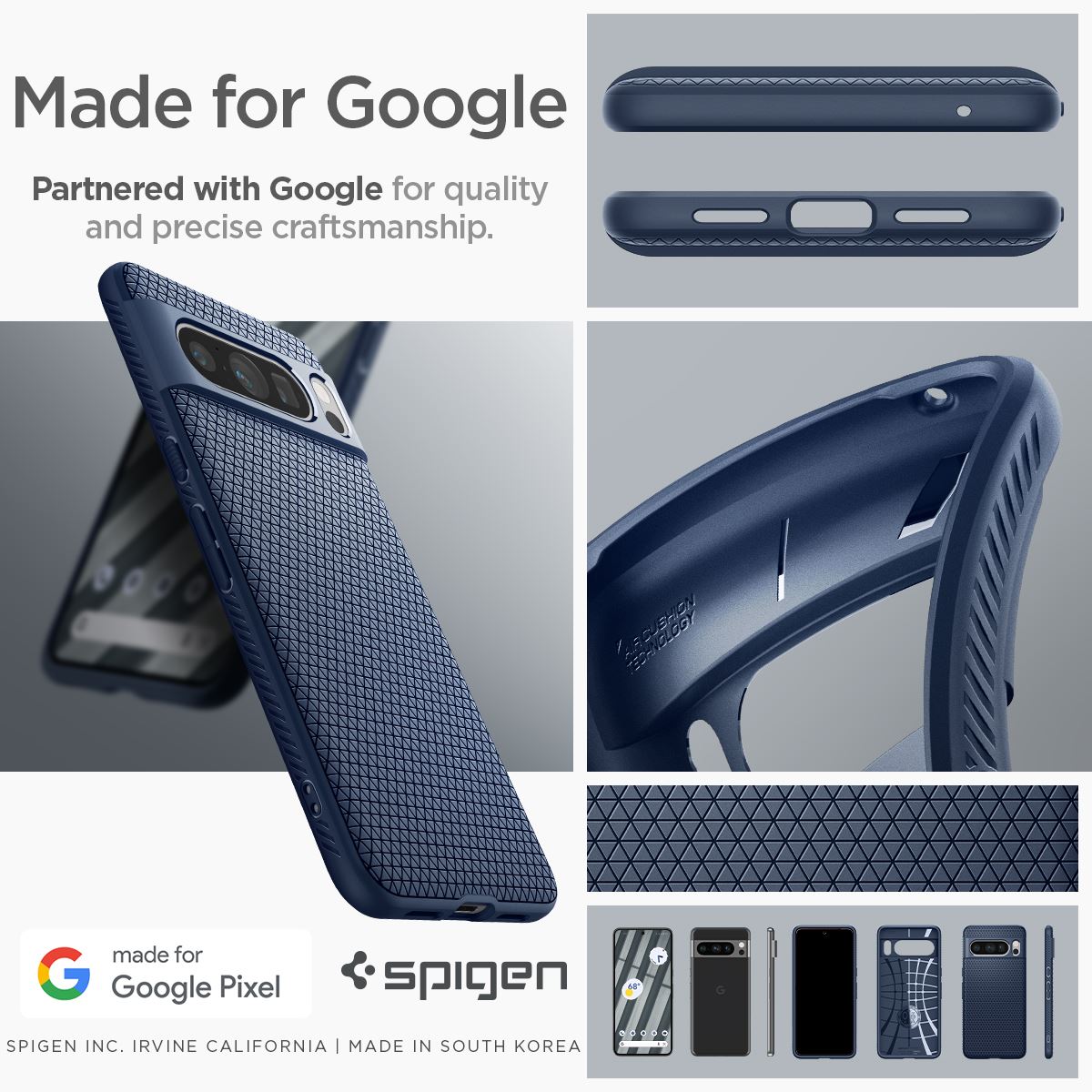 Spigen Liquid Air, navy blue - Google Pixel 8 Pro (19)