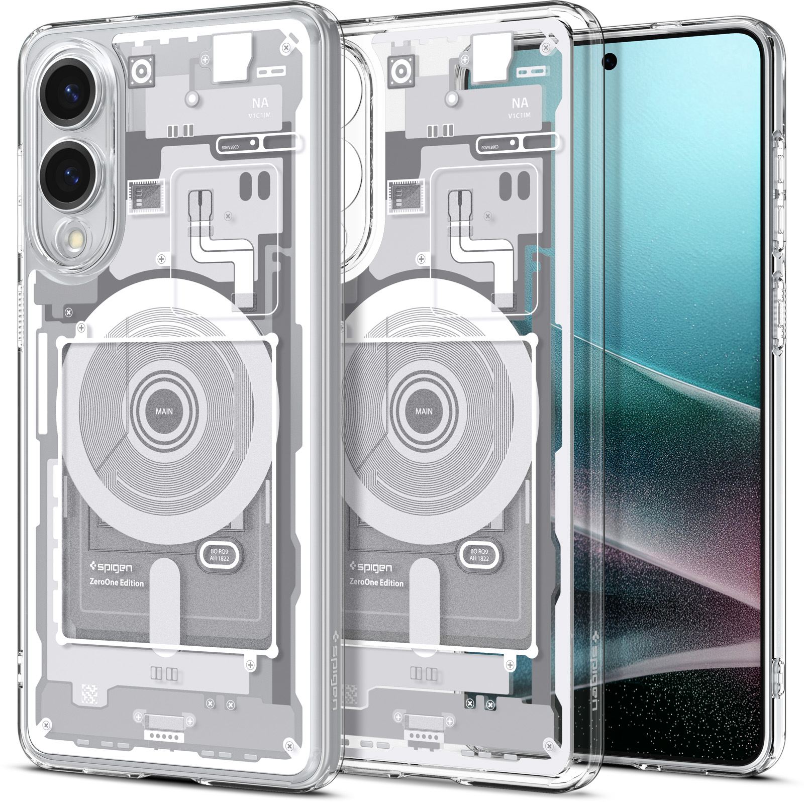 Spigen Ultra Hybrid MagSafe, zero one white - Samsung Galaxy S25 Edge (1)