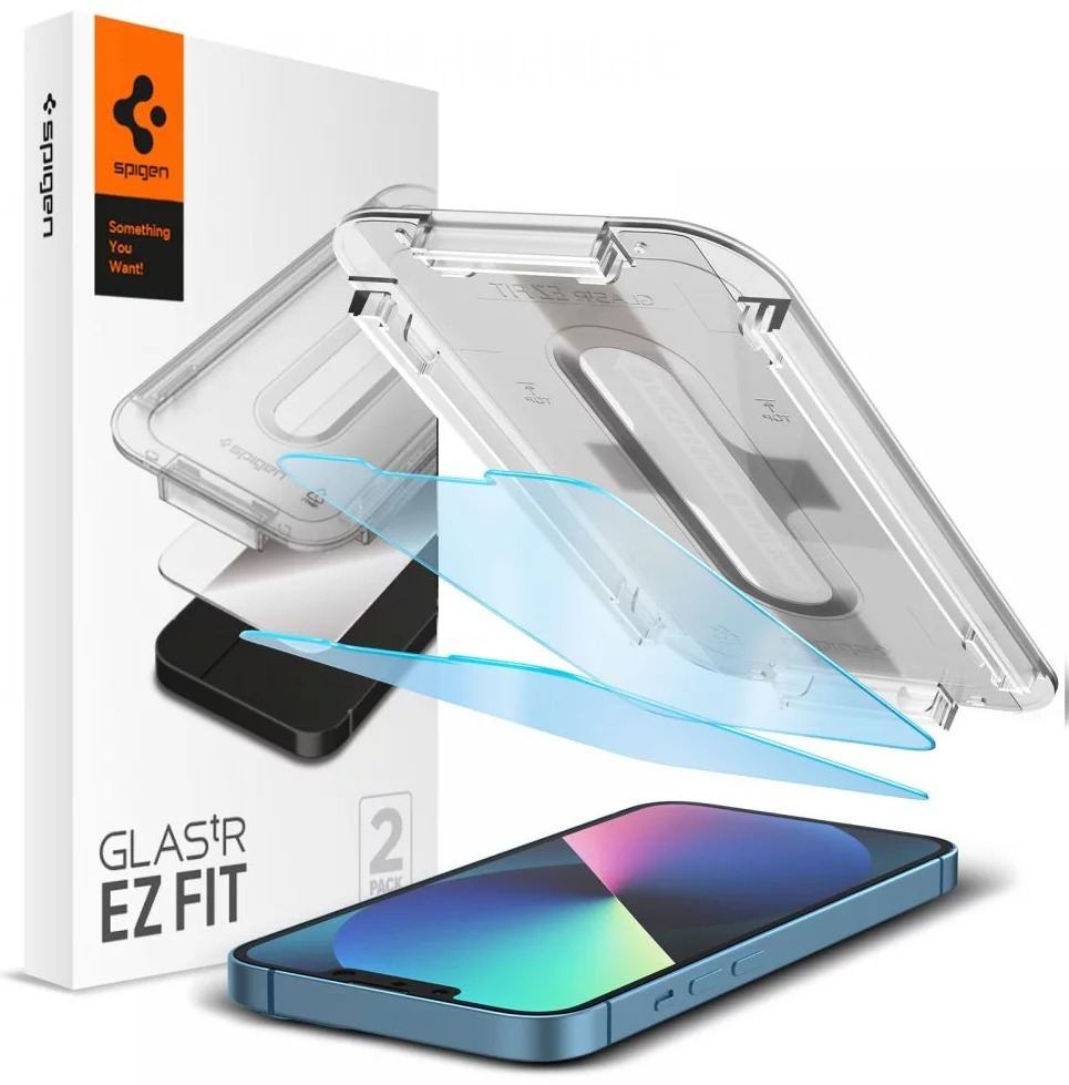 Spigen Glass tR EZ Fit Transparency Sensor Open 2 Pack -  iPhone 16e/14/13/13 Pro (1)