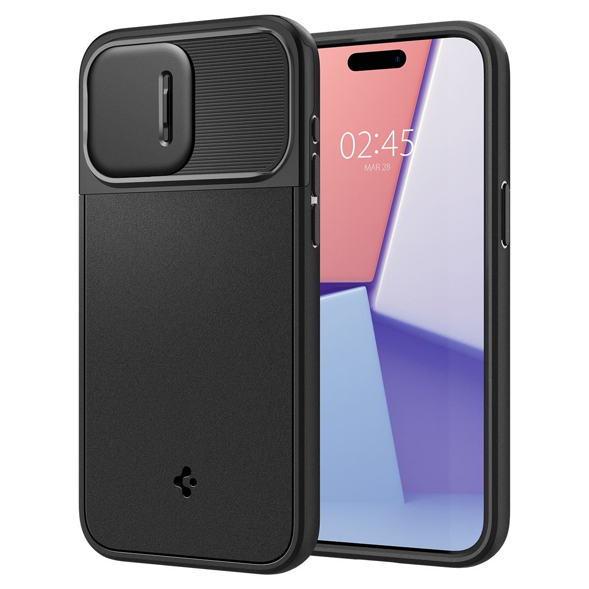 Spigen Optik Armor MagSafe, black - iPhone 15 Pro Max (1)
