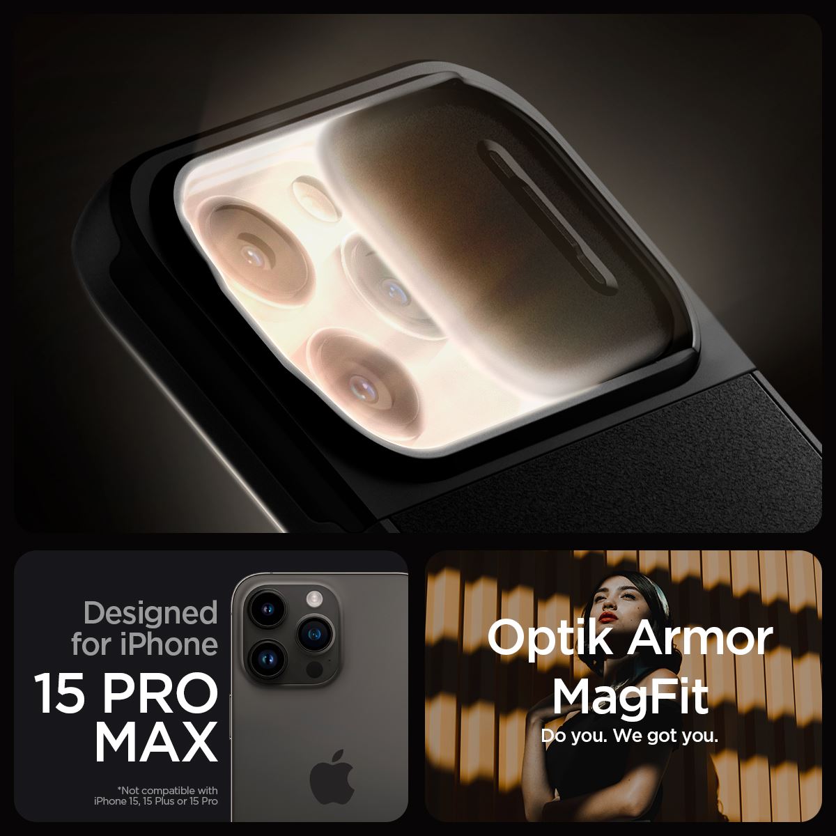 Spigen Optik Armor MagSafe, black - iPhone 15 Pro Max (16)