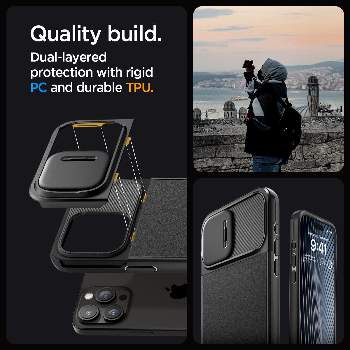 Spigen Optik Armor MagSafe, black - iPhone 15 Pro Max (18)