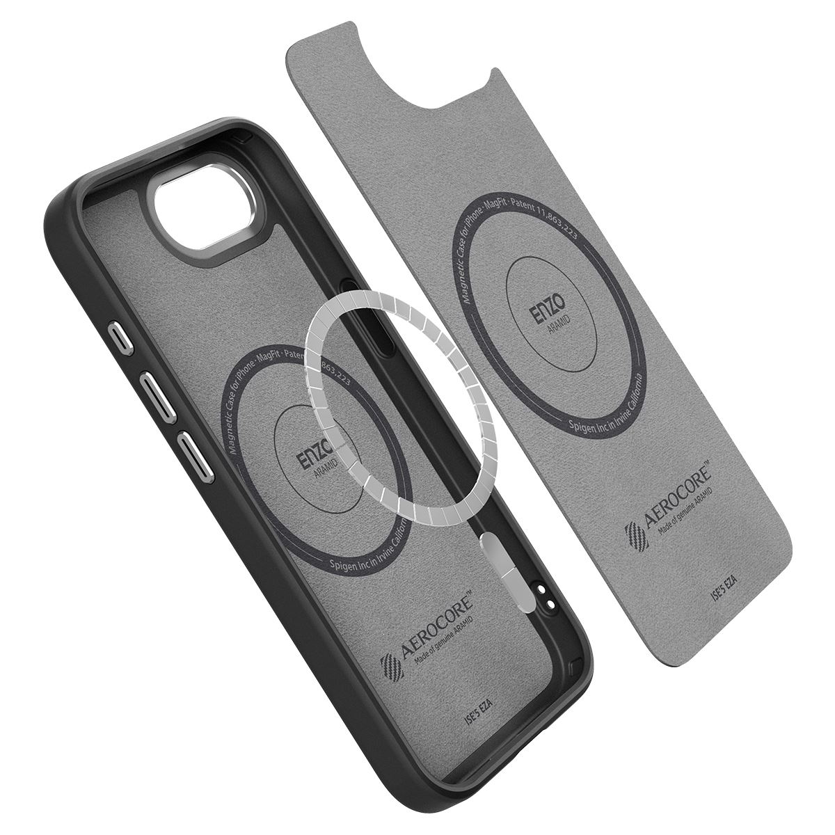 Spigen Enzo Aramid MagSafe, matte black - iPhone 16e (11)