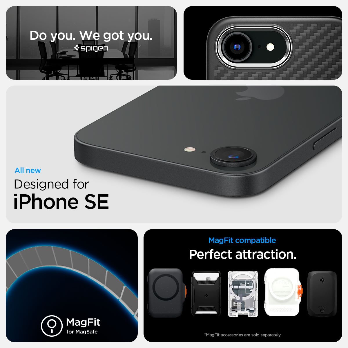 Spigen Enzo Aramid MagSafe, matte black - iPhone 16e (12)