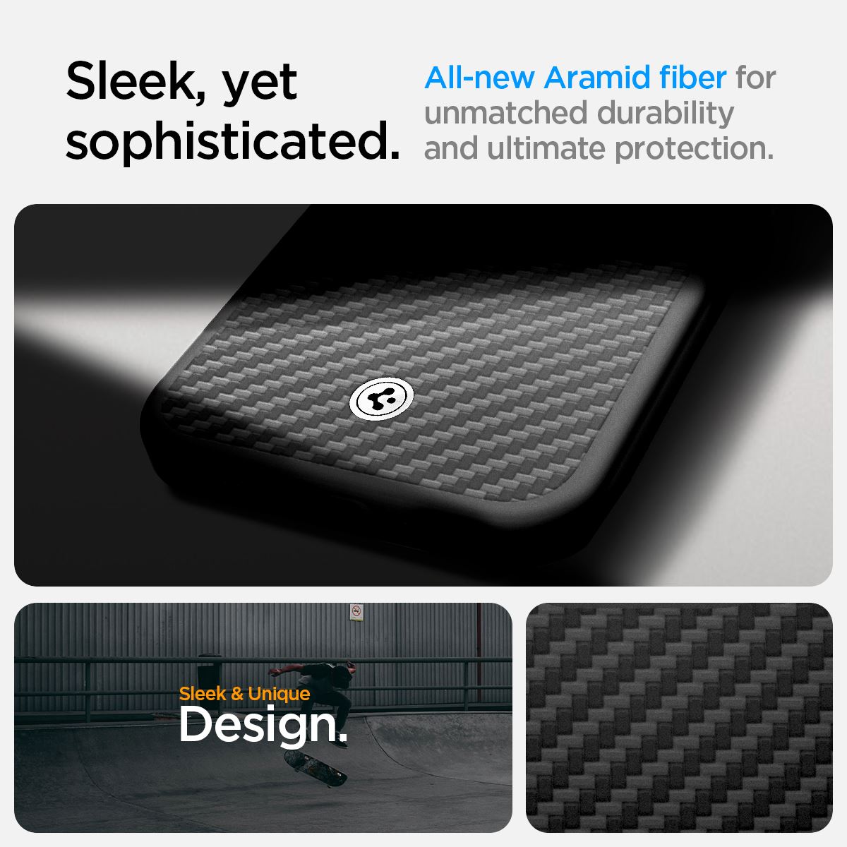 Spigen Enzo Aramid MagSafe, matte black - iPhone 16e (14)