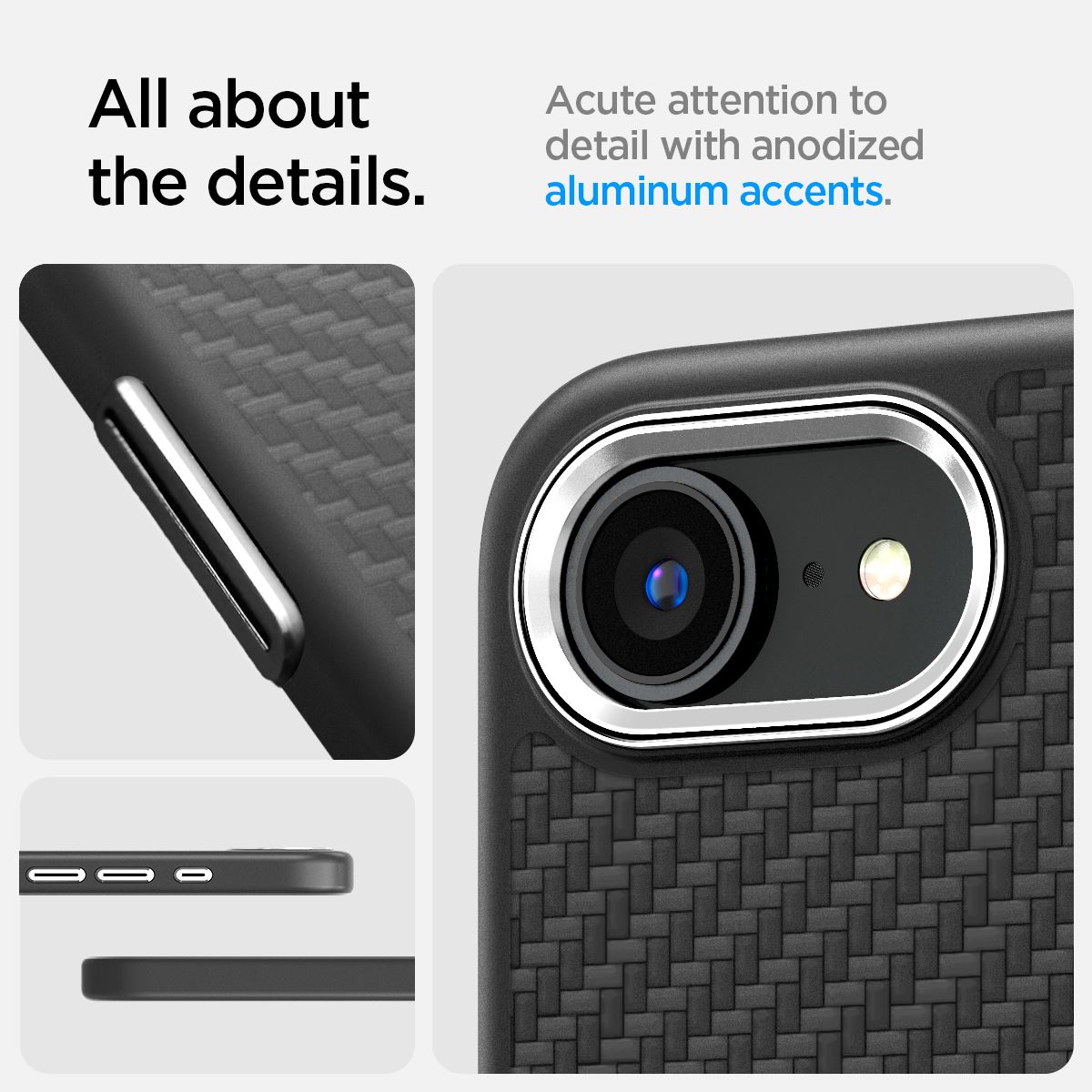 Spigen Enzo Aramid MagSafe, matte black - iPhone 16e (16)