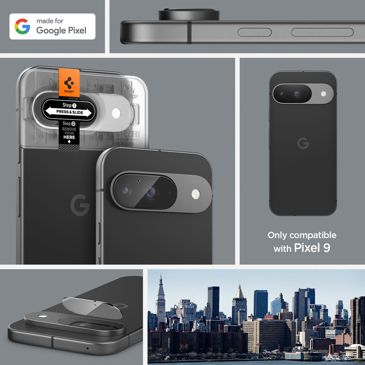 Spigen Glass tR EZ Fit Optik 2 Pack, crystal clear - Google Pixel 9 (11)