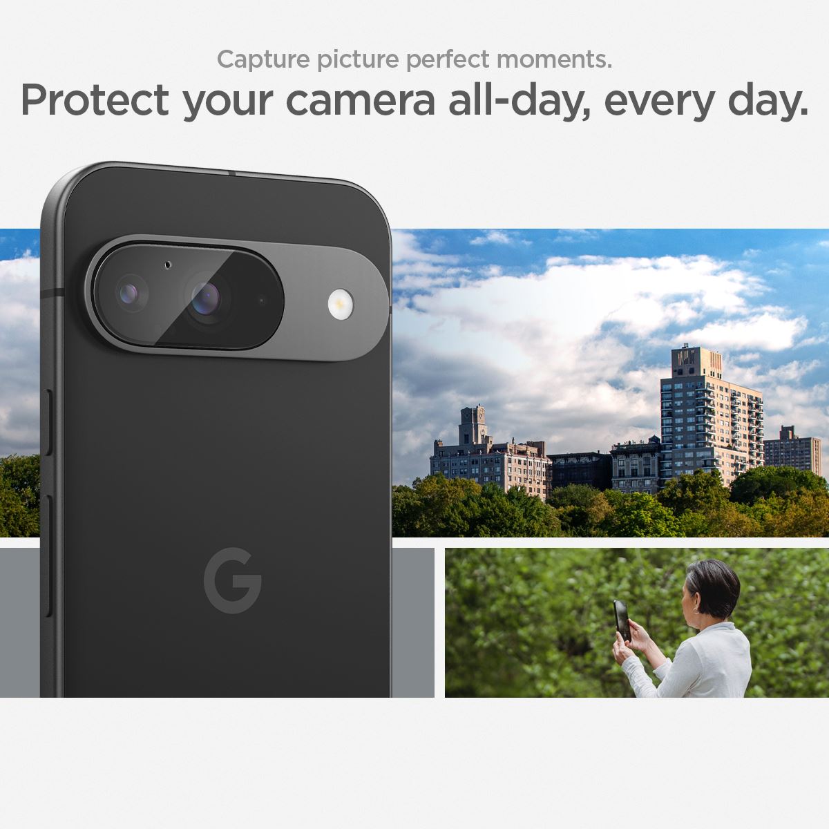 Spigen Glass tR EZ Fit Optik 2 Pack, crystal clear - Google Pixel 9 (12)
