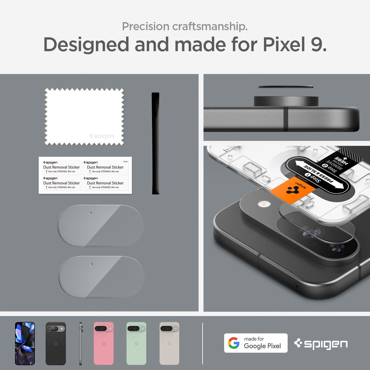 Spigen Glass tR EZ Fit Optik 2 Pack, crystal clear - Google Pixel 9 (16)
