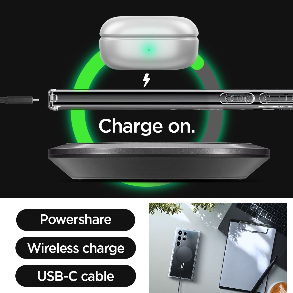 Spigen Ultra Hybrid OneTap Metal Ring MagSafe, white - Samsung Galaxy S24 Ultra (15)
