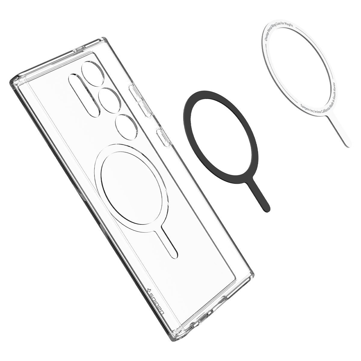 Spigen Ultra Hybrid OneTap Metal Ring MagSafe, white - Samsung Galaxy S24 Ultra (6)