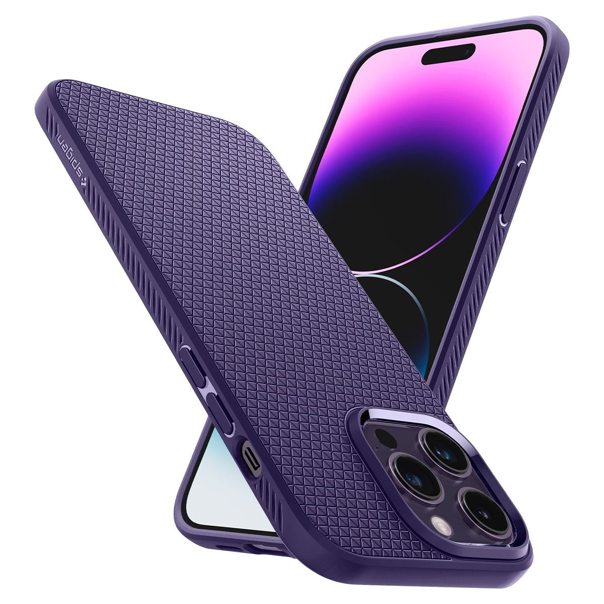 Spigen Liquid Air, deep purple - iPhone 14 Pro (2)