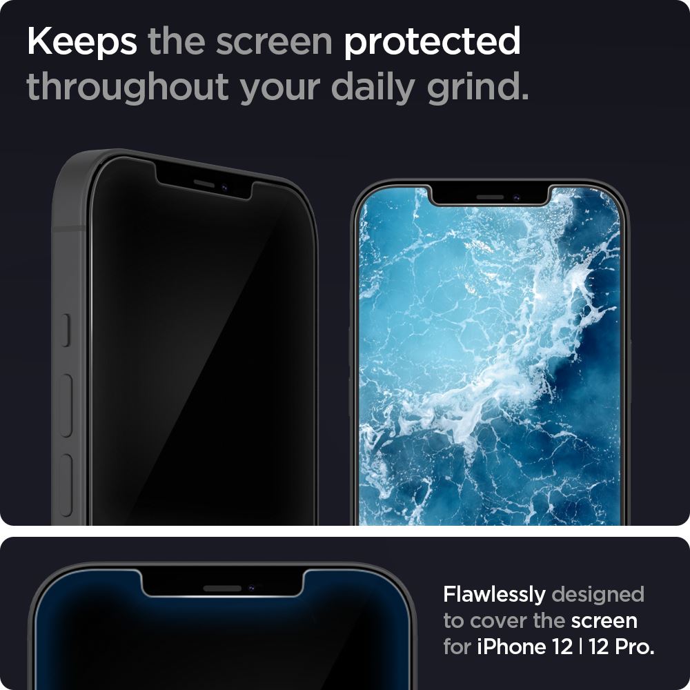 Spigen Glas tR EZ Fit, 2 Pack - iPhone 12/Pro (3)