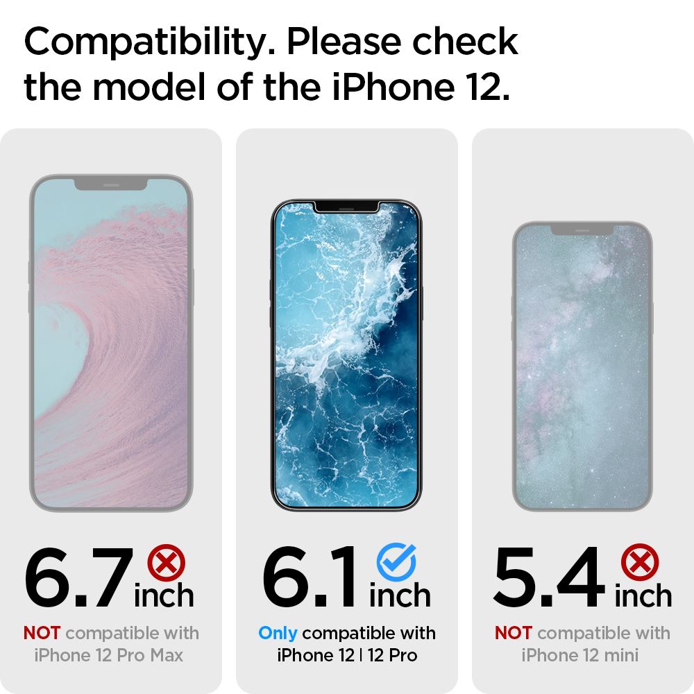 Spigen Glas tR EZ Fit, 2 Pack - iPhone 12/Pro (7)