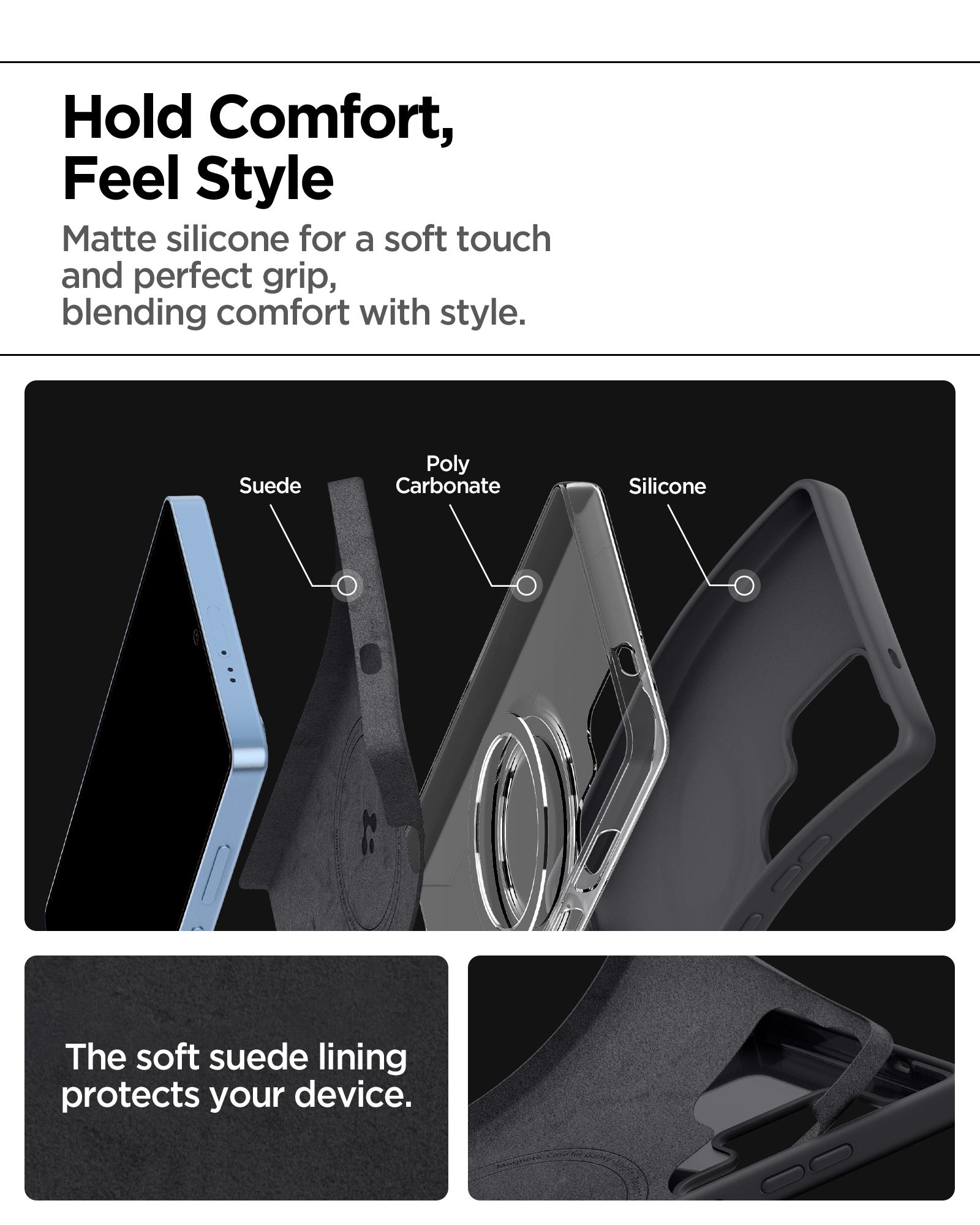 Spigen Silicone Fit MagSafe, black - Samsung Galaxy S25 Ultra (18)