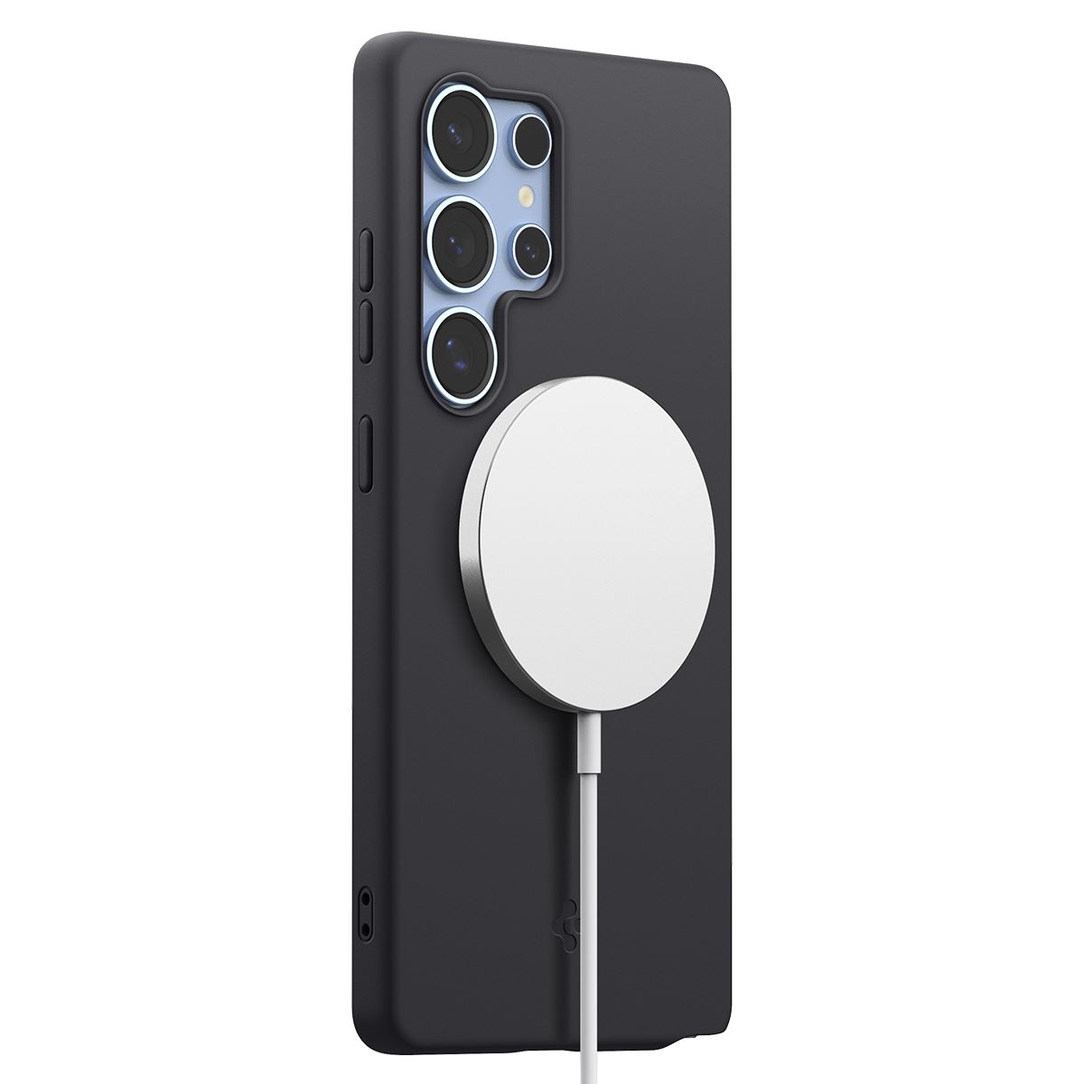 Spigen Silicone Fit MagSafe, black - Samsung Galaxy S25 Ultra (6)