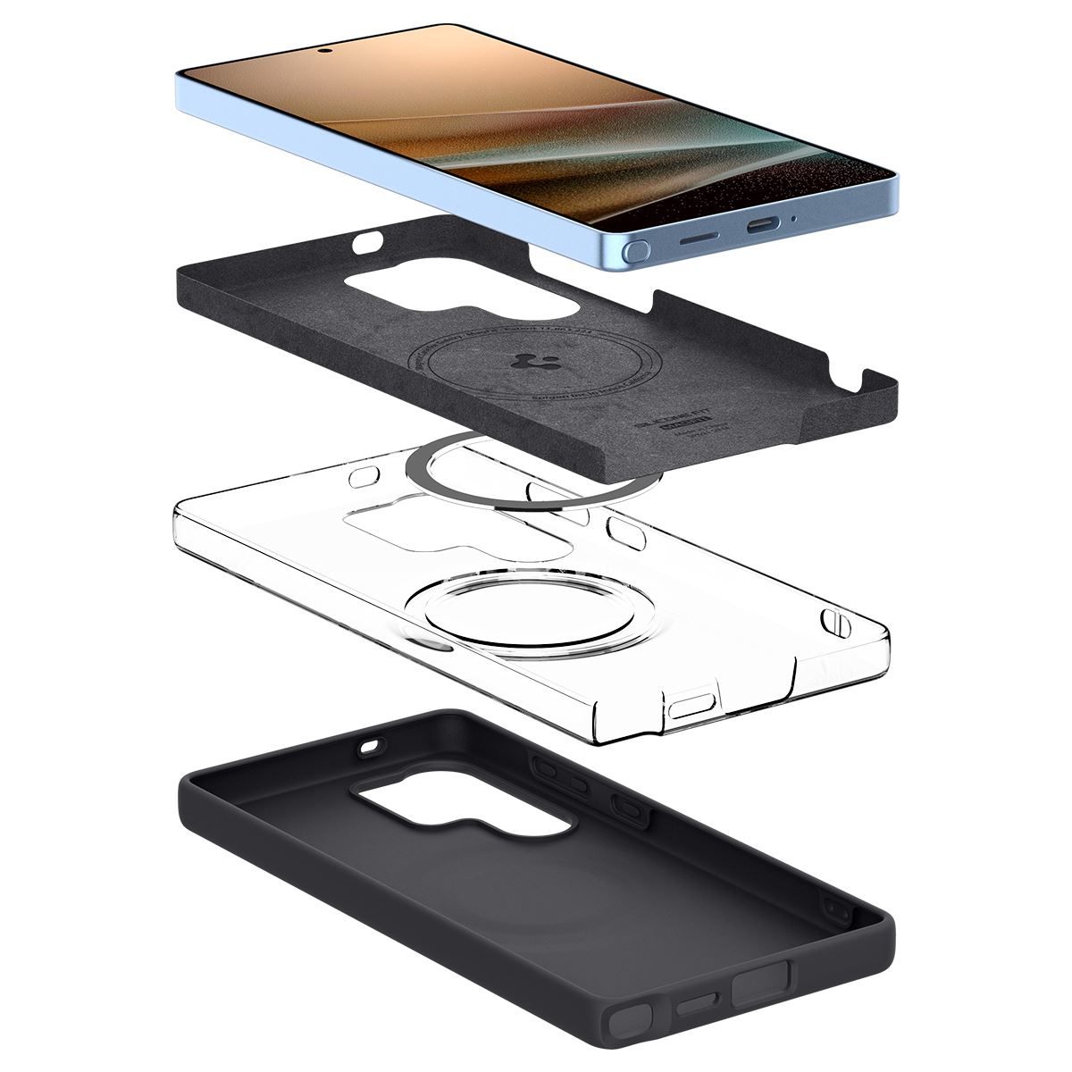 Spigen Silicone Fit MagSafe, black - Samsung Galaxy S25 Ultra (7)