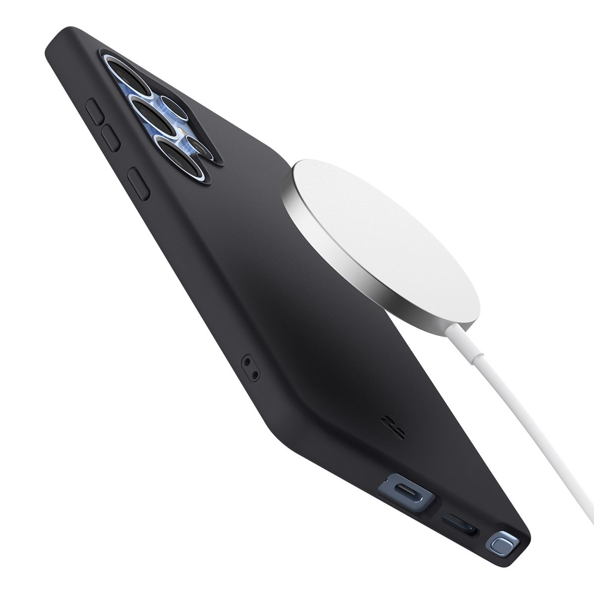 Spigen Silicone Fit MagSafe, black - Samsung Galaxy S25 Ultra (9)