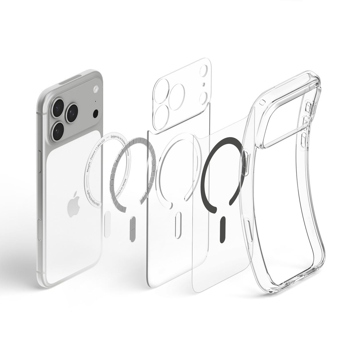 Spigen Ultra Hybrid MagSafe, clear graphite - iPhone 18 Pro/17 Pro (10)