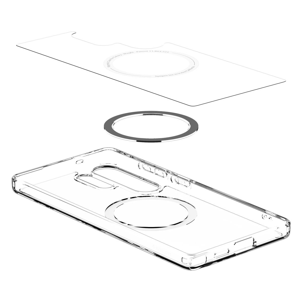 Spigen Ultra Hybrid MagSafe, clear white - Samsung Galaxy S25 Ultra (7)