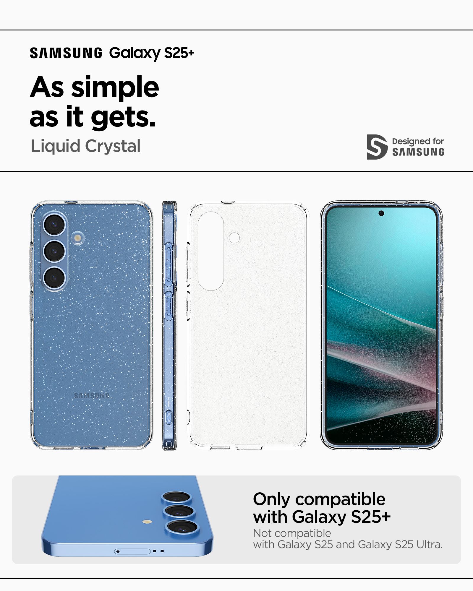 Spigen Liquid Crystal Glitter, crystal quartz - Samsung Galaxy S25+ (12)
