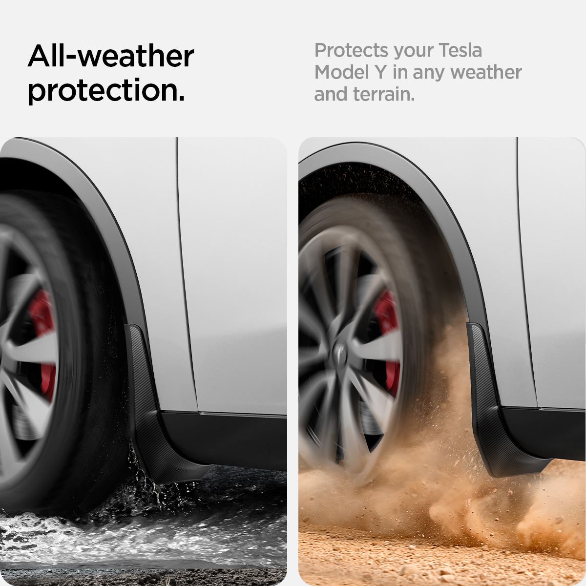 Spigen Tesla Mud Flaps, black - Tesla Model Y (12)