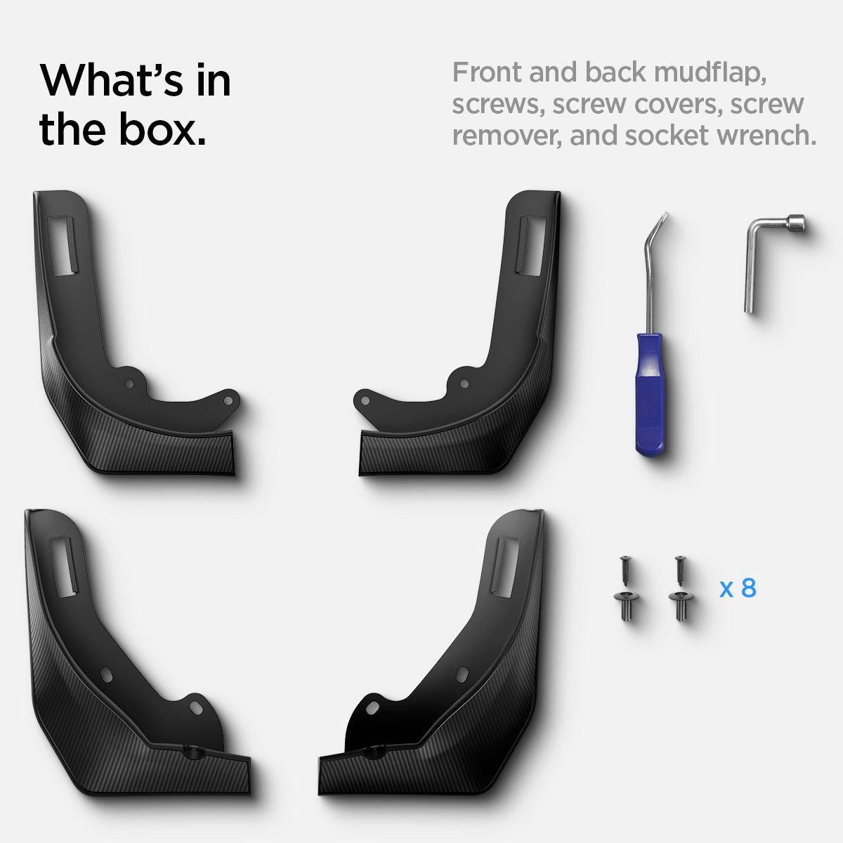 Spigen Tesla Mud Flaps, black - Tesla Model Y (14)