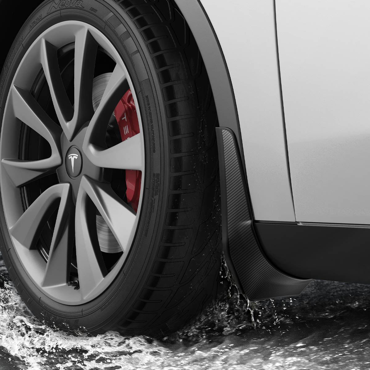 Spigen Tesla Mud Flaps, black - Tesla Model Y (3)