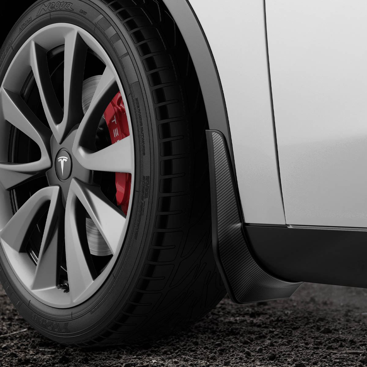 Spigen Tesla Mud Flaps, black - Tesla Model Y (4)