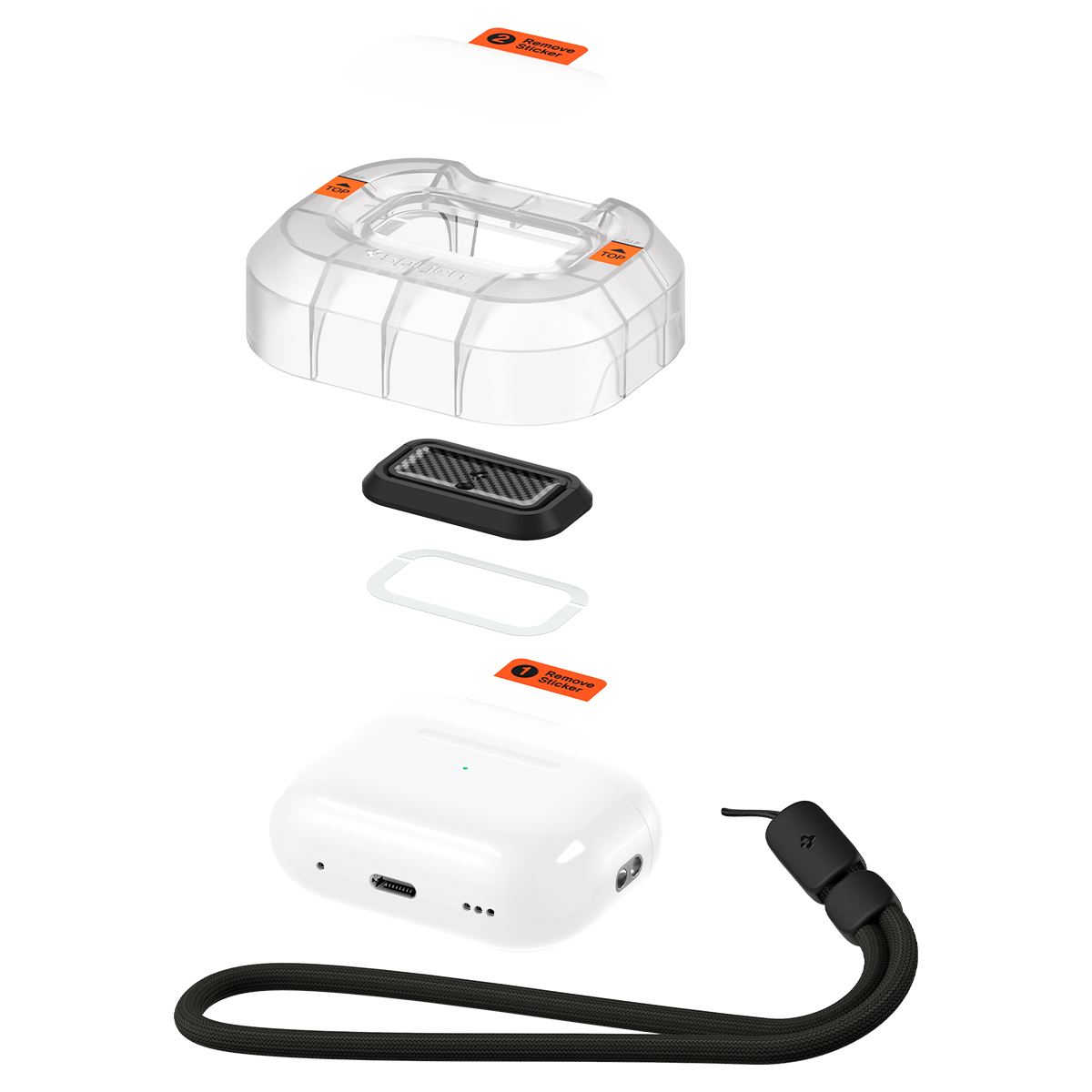 Spigen Lock Fit M, carbon - AirPods Pro (2nd/1st Gen) (11)