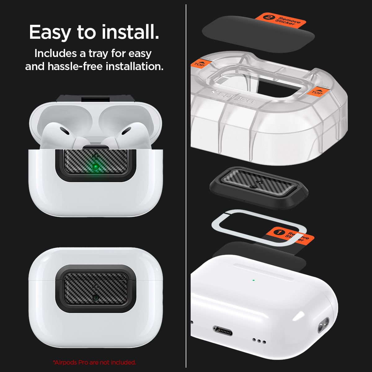 Spigen Lock Fit M, carbon - AirPods Pro (2nd/1st Gen) (16)